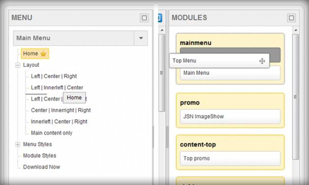 Joomla Admin - con JSN PowerAdmin per avere più funzioni!