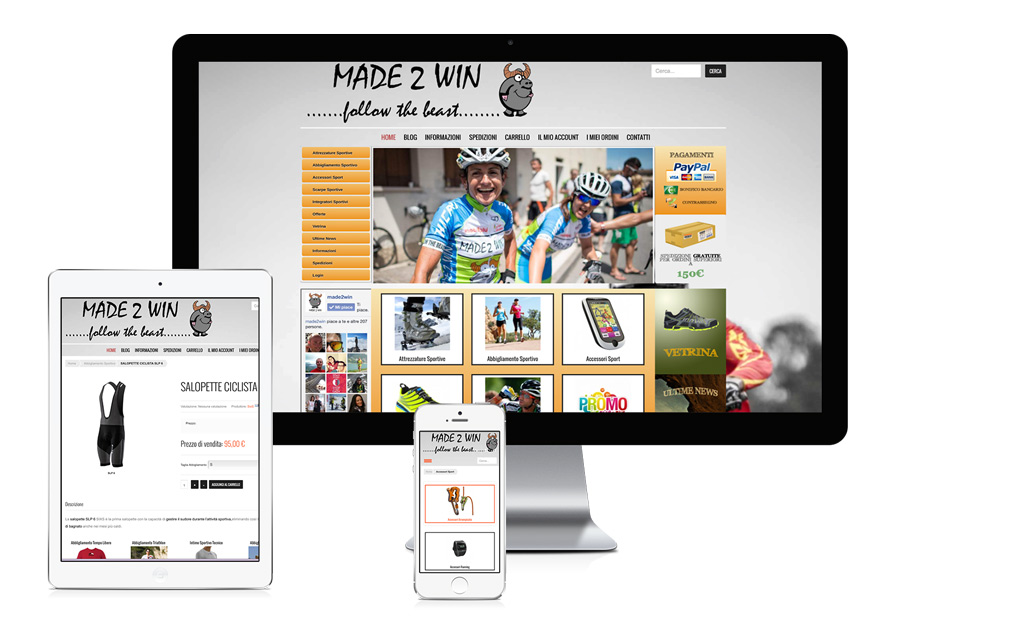 Made2win – uno store online fatto di sport